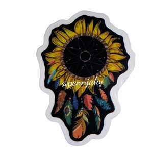 SUNFLOWER sticker for water bottles laptops cards crafts laptop dreamcatcher